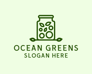 Healthy Greens Jar logo design