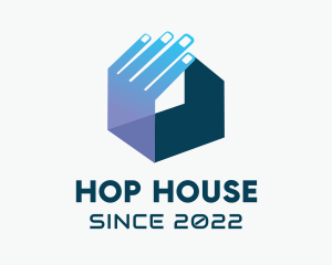 Technology Hand House  logo design