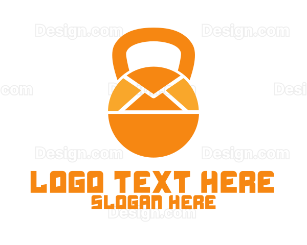 Orange Kettlebell Mail Logo