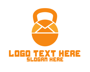 Orange Kettlebell Mail logo