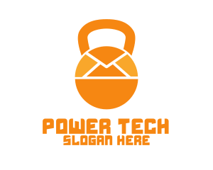 Orange Kettlebell Mail Logo