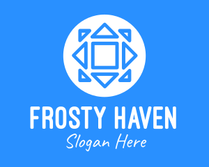 Winter Ice Snowflake logo