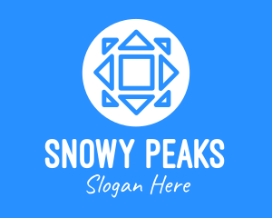 Winter Ice Snowflake logo