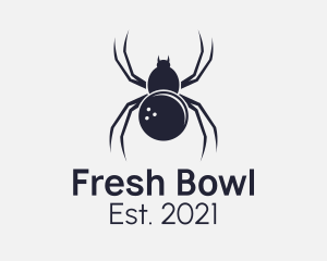 Gray Spider Bowling Ball logo design