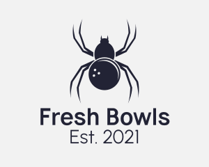 Gray Spider Bowling Ball logo design