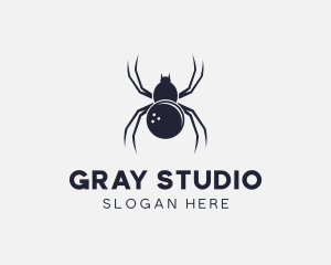 Gray Spider Bowling Ball logo