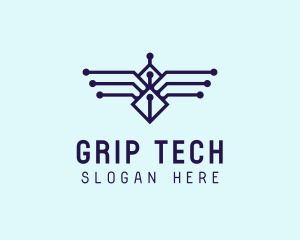 Digital Tech Wings logo design