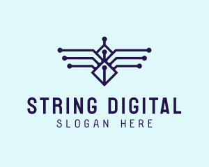 Digital Tech Wings logo design