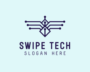 Digital Tech Wings logo design