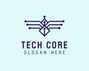 Digital Tech Wings logo design