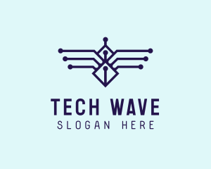 Digital Tech Wings logo design