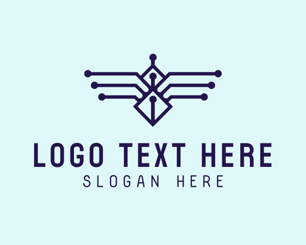 Winged logo example 4