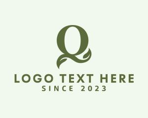 Organic Boutique Letter Q  logo design