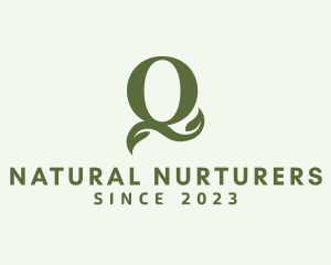 Organic Boutique Letter Q  logo design