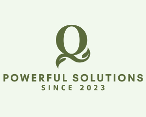 Organic Boutique Letter Q  logo design