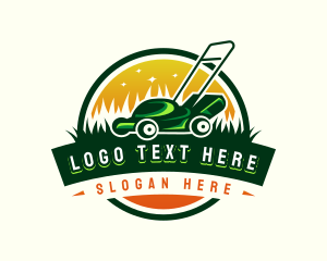 Grass Cutter Gardening Logo