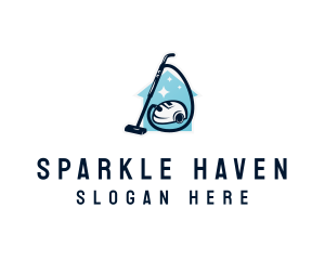 Vacuum Sparkle Housekeeping logo design