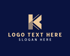 Building Business Letter K logo