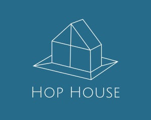 Geometric House Real Estate logo design