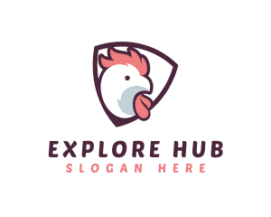 Rooster Chicken Hen logo design