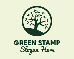 Green Tree Globe logo design