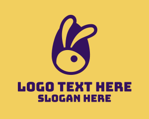 Violet Easter Rabbit logo