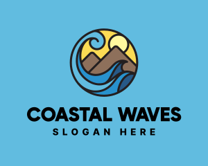 Mountain Wave Surf logo design