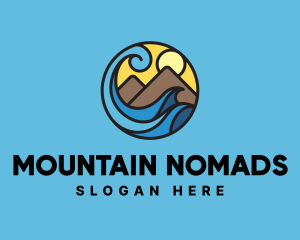 Mountain Wave Surf logo design