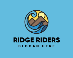 Mountain Wave Surf logo design