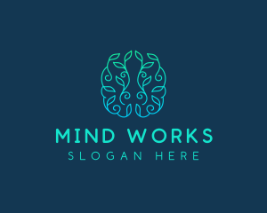 Mind Brain Natural  logo design