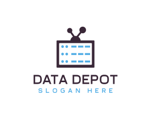 Data Servers TV logo design