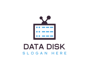 Data Servers TV logo design