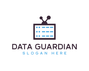 Data Servers TV logo design