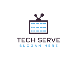 Data Servers TV logo design