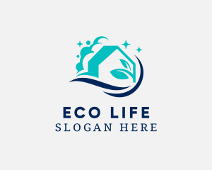 Eco Friendly Home Cleaning logo design