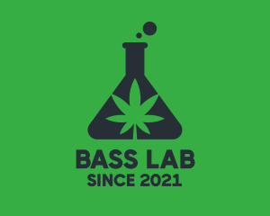 Green Flask Cannabis logo design