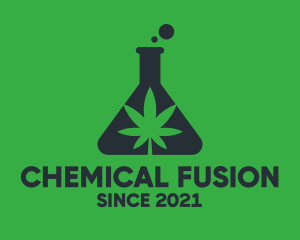 Green Flask Cannabis logo design