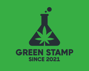 Green Flask Cannabis logo design