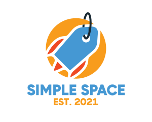 Label Space Rocket logo design