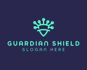 Virus Protection Shield logo design