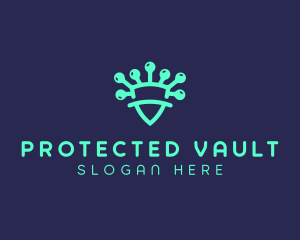 Virus Protection Shield logo design