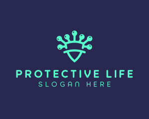 Virus Protection Shield logo design