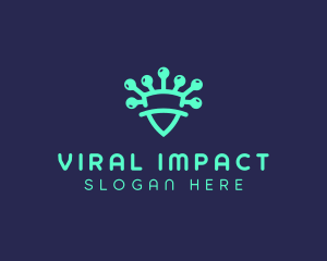 Virus Protection Shield logo design