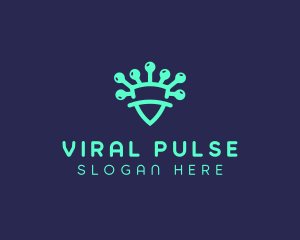 Virus Protection Shield logo design