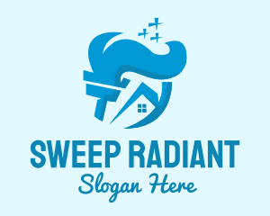 Blue House Sweep logo design