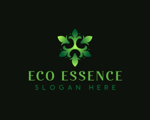 Organic Eco Leaf logo design