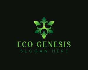 Organic Eco Leaf logo design