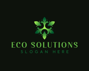 Organic Eco Leaf logo design