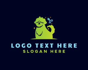 Pet Grooming Dog logo