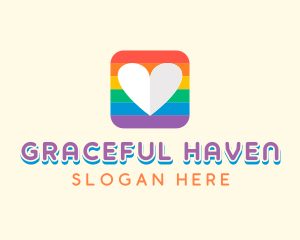 Rainbow Heart Pride logo